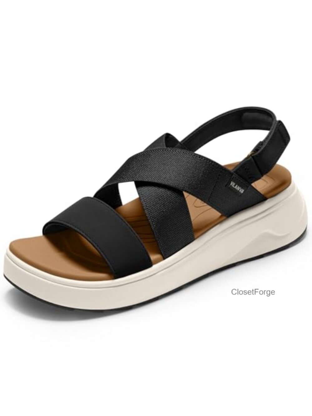 Women's Platform Walking Sandals with Arch Support Orthotic Wedge Sandals for